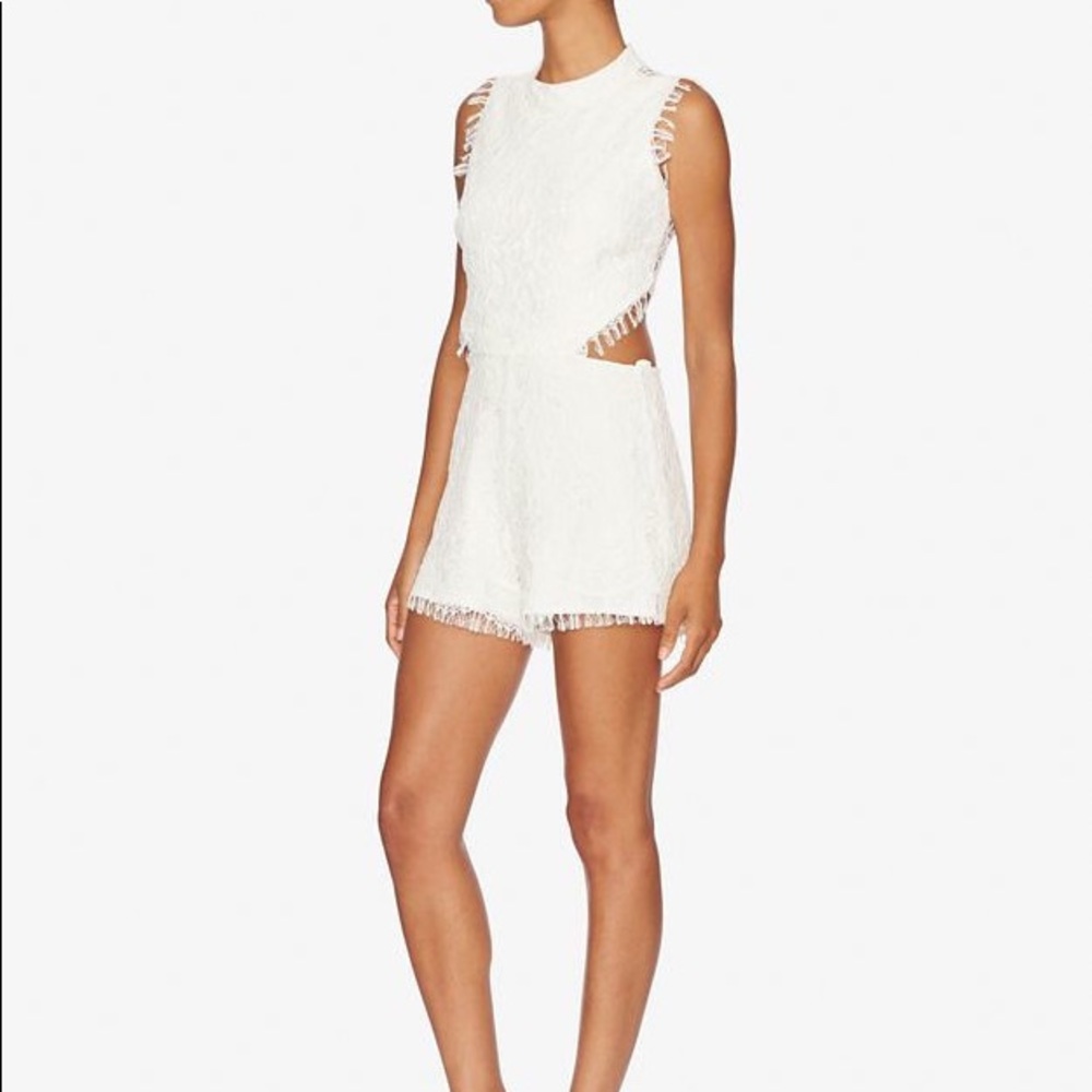 Alexis Chelsea white lace romper